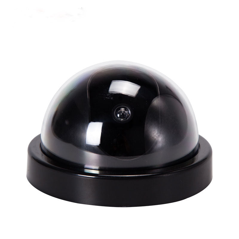 Black Plastic Smart Indoor Outdoor Dummy Home Dome Fake CCTV Security Camera With Flashing Red LED Light Sensory Smiles