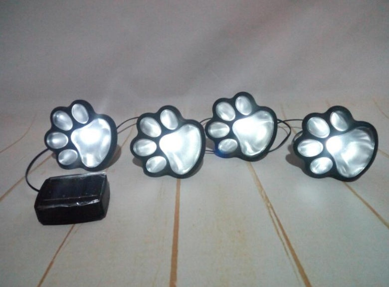 Outdoor 4 LED Solar Animal Paw Light Portable Lamp Solar Light Sensor Solar Energy Lamp Panel Camp Tent Fishing Garden Lighting Sensory Smiles