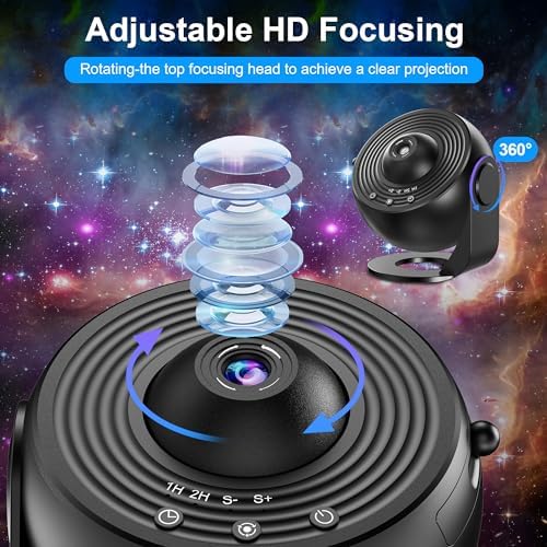 12 in 1 Planetarium Projector - Black Sensory Smiles
