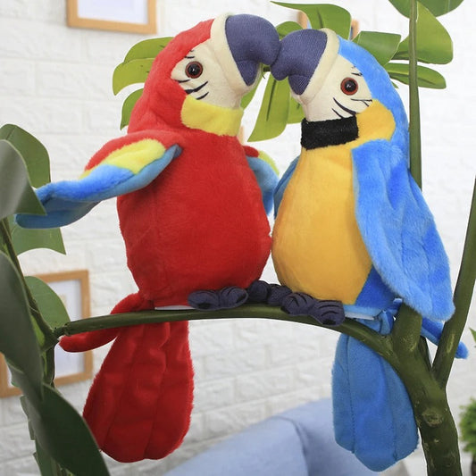 Interactive Talking Plush Parrot Toy Sensory Smiles