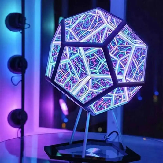 Dodecahedron Infinity Mirror Night Light Sensory Smiles