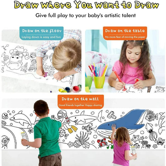 Children’s Drawing Roll – Creative Art Paper Roll for Kids Sensory Smiles
