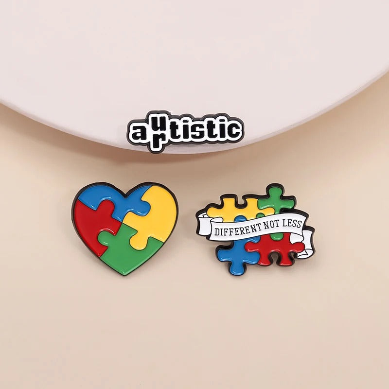 Autism Awareness Brooch Set of 3 Sensory Smiles