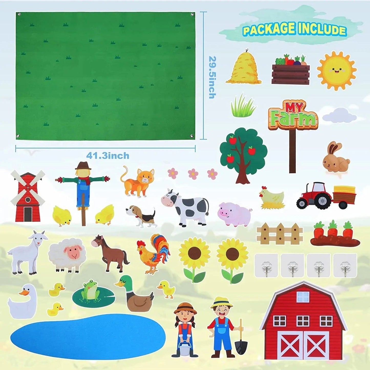 Farm-Themed Felt Board Kit Sensory Smiles