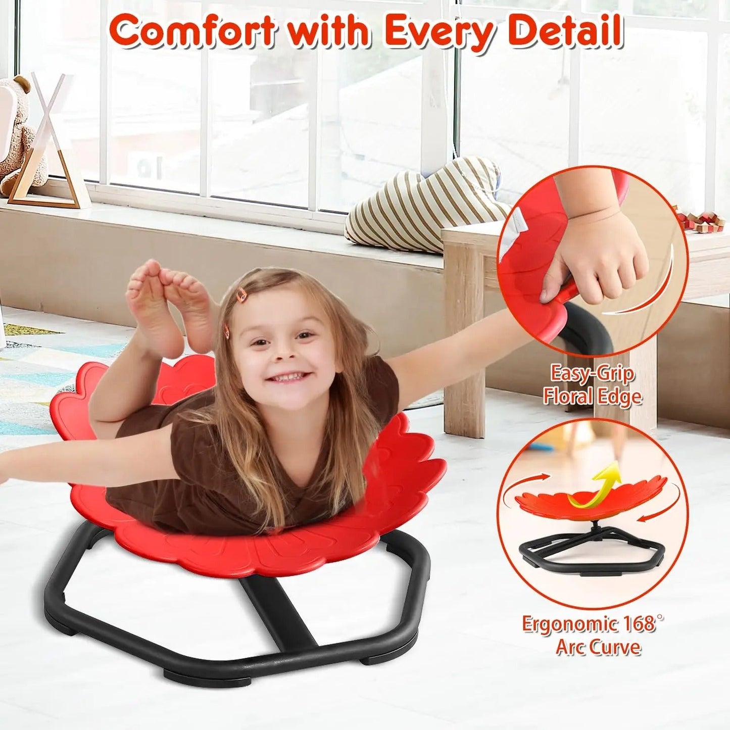 Flower Shaped Sensory Spinning Chair Sensory Smiles