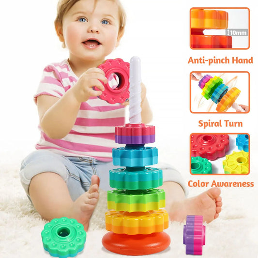 Rotating Rainbow Tower Sensory Smiles