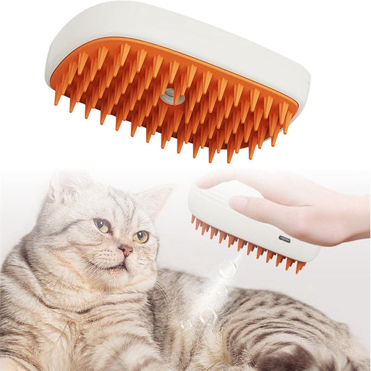 USB Rechargeable Pets Steam Brush Spray Massage Comb Pet Grooming Tools Cat Steam Comb Pet Products Sensory Smiles