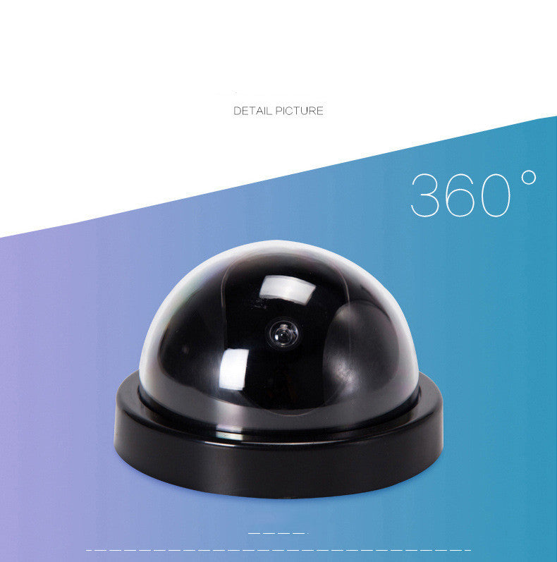 Black Plastic Smart Indoor Outdoor Dummy Home Dome Fake CCTV Security Camera With Flashing Red LED Light Sensory Smiles