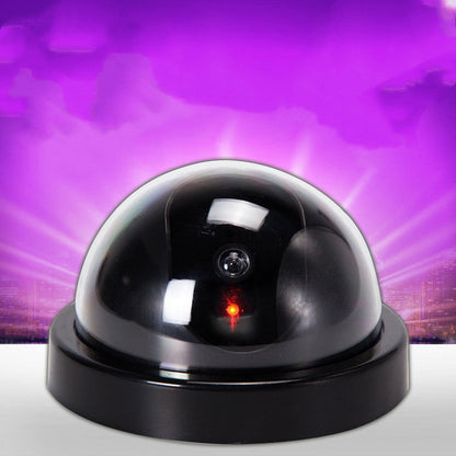 Black Plastic Smart Indoor Outdoor Dummy Home Dome Fake CCTV Security Camera With Flashing Red LED Light Sensory Smiles