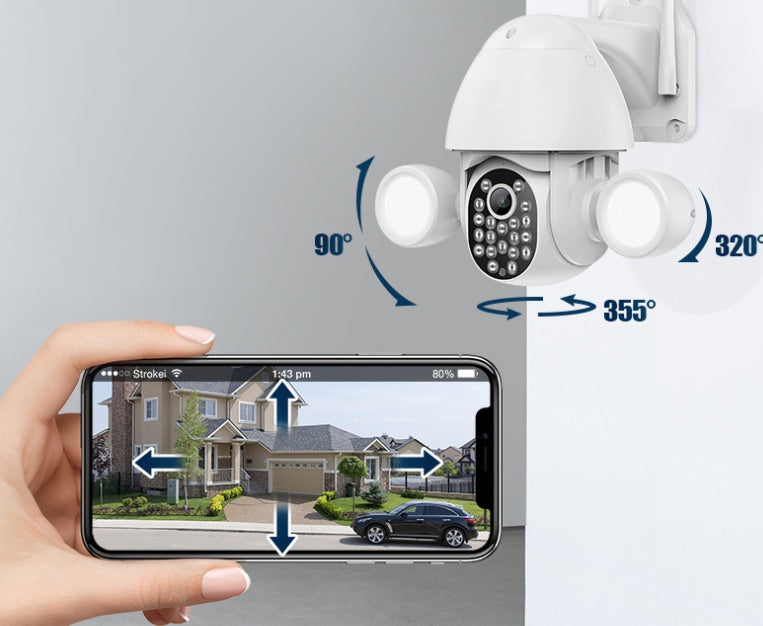 Double Fill Light Ball Machine 3Mp High-Definition Camera Security Surveillance Camera Smart Home Sensory Smiles