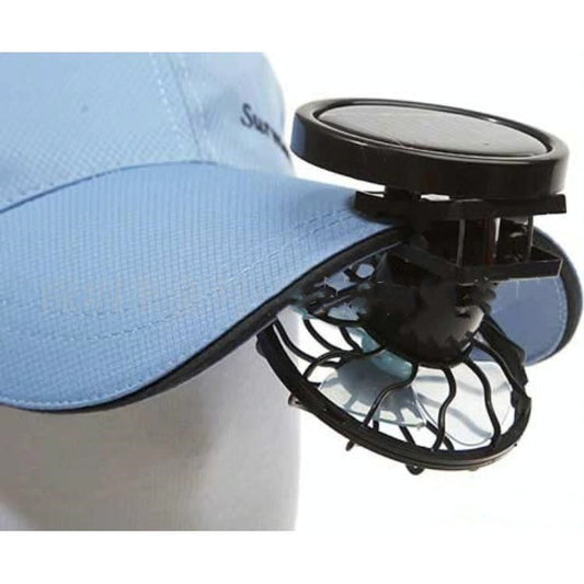 For Travel Camping Cooling Outdoor Fishing Clip-on Solar Sun Powered Fan Panel Black Cooling Cell Fan Portable Solar Fan Sensory Smiles