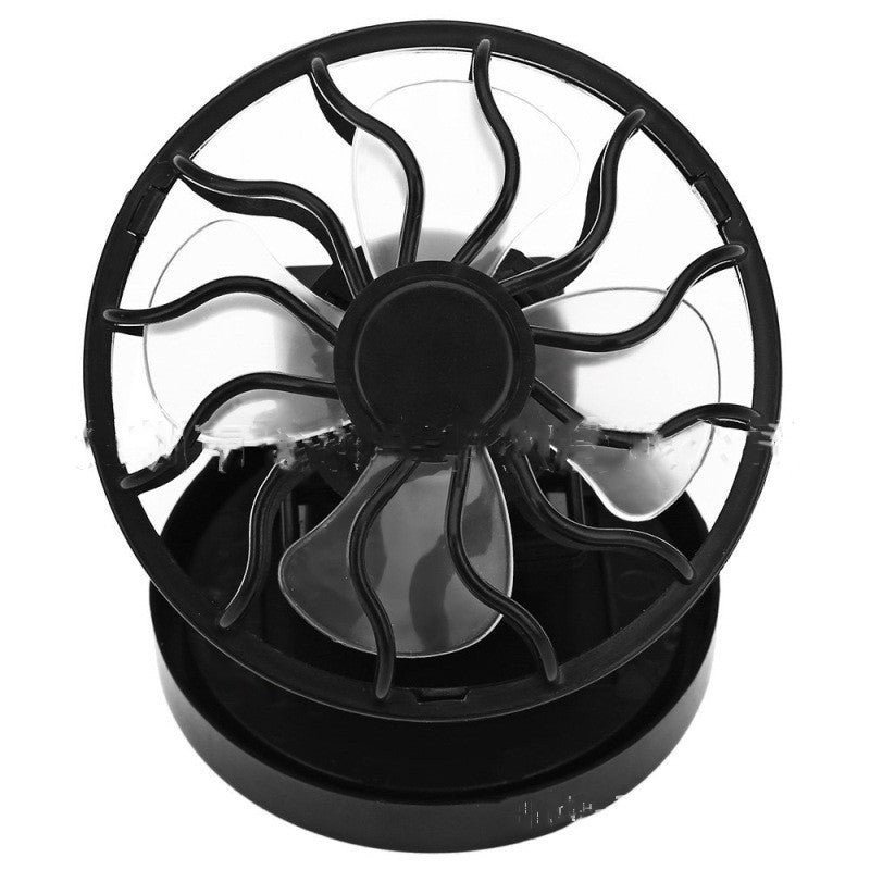 For Travel Camping Cooling Outdoor Fishing Clip-on Solar Sun Powered Fan Panel Black Cooling Cell Fan Portable Solar Fan Sensory Smiles