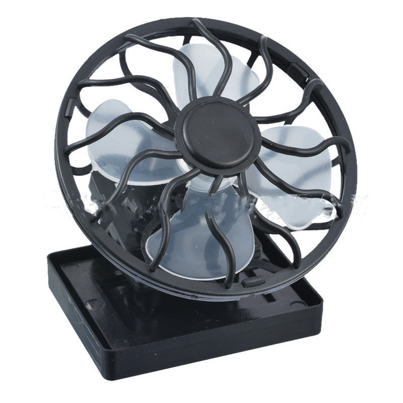 For Travel Camping Cooling Outdoor Fishing Clip-on Solar Sun Powered Fan Panel Black Cooling Cell Fan Portable Solar Fan Sensory Smiles