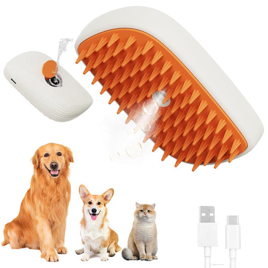 USB Rechargeable Pets Steam Brush Spray Massage Comb Pet Grooming Tools Cat Steam Comb Pet Products Sensory Smiles