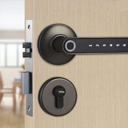 Smart Lock Fingerprint Password Electric Digital Lock  Alloy Keyless Security Door Handle For Home Sensory Smiles
