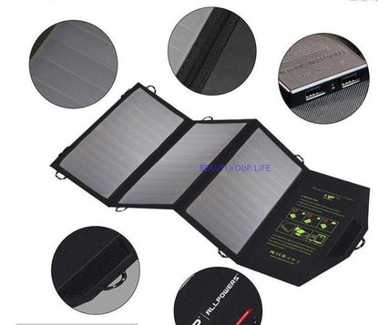 Solar Panels Portable Foldable Waterproof Dual 5V/2.1A USB Solar Panel Charger Sensory Smiles