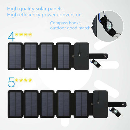 Outdoor Folding Solar Panel Charger Portable 5V 2.1A USB Output Devices Camp Hiking Backpack Travel Power Supply For Smartphones Sensory Smiles