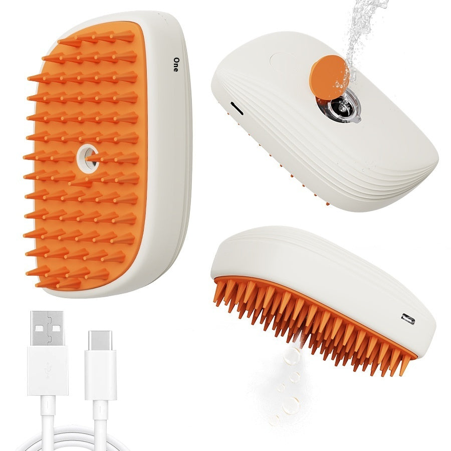 USB Rechargeable Pets Steam Brush Spray Massage Comb Pet Grooming Tools Cat Steam Comb Pet Products - Sensory Smiles