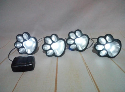 Outdoor 4 LED Solar Animal Paw Light Portable Lamp Solar Light Sensor Solar Energy Lamp Panel Camp Tent Fishing Garden Lighting Sensory Smiles