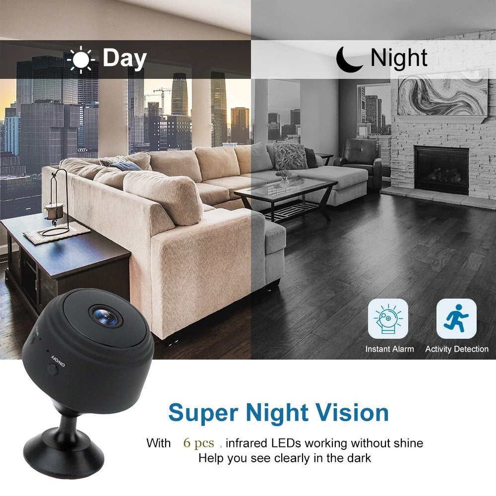 A9 Magnetic Suction Security Camera HD Camera Smart Infrared Night Vision Home Sensory Smiles