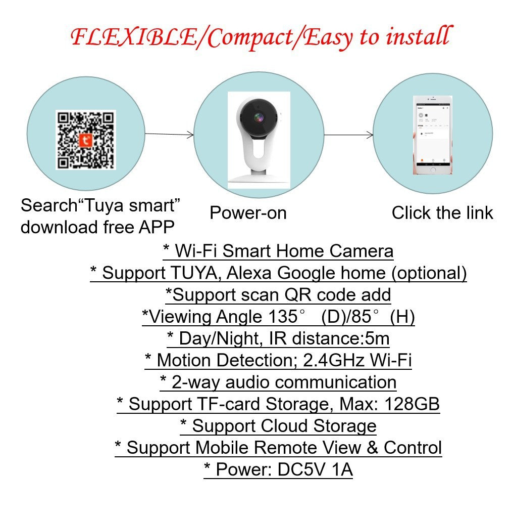 HD 1080p Smart Home IP Security Camera CCTV Camera Sensory Smiles