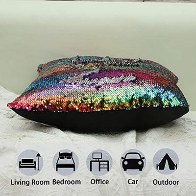 Rainbow Sequin Cushion Sensory Smiles