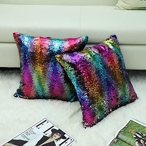 Rainbow Sequin Cushion Sensory Smiles