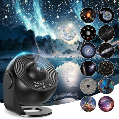 12 in 1 Planetarium Projector - Black Sensory Smiles