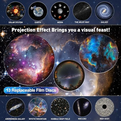 12 in 1 Planetarium Projector - Black Sensory Smiles