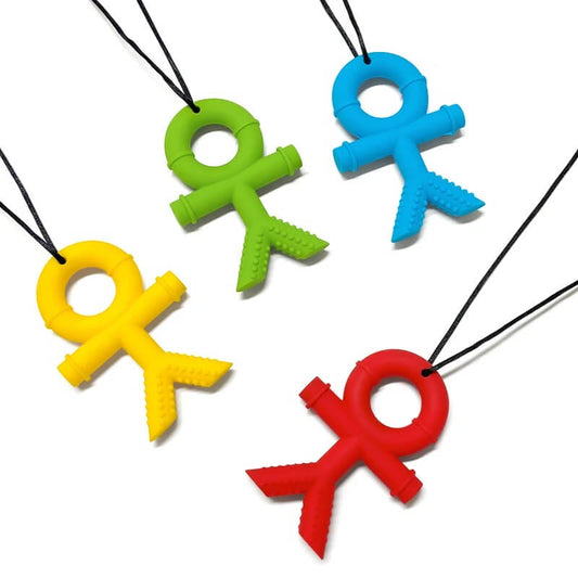 Silicone Human Shaped Kids Chew Necklace