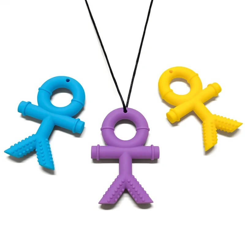 Silicone Human Shaped Kids Chew Necklace