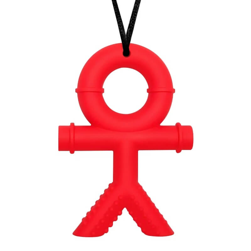 Silicone Human Shaped Kids Chew Necklace