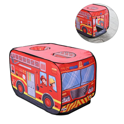 Kids Foldable Police/Fire Truck Play Tent – Pop-Up Indoor/Outdoor Playhouse