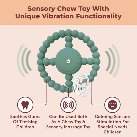 Vibrating Sensory Chew Toy - Autism Chew Toys & Baby Teething Toys