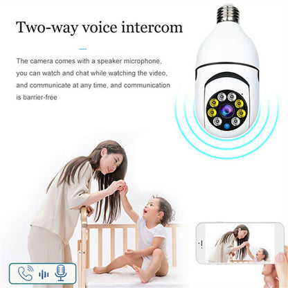 E27 Light Bulb Camera 1080P HD Wireless Wifi Smart Home Security Camera Sensory Smiles