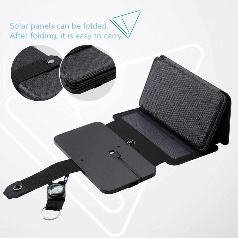 Outdoor Folding Solar Panel Charger Portable 5V 2.1A USB Output Devices Camp Hiking Backpack Travel Power Supply For Smartphones Sensory Smiles