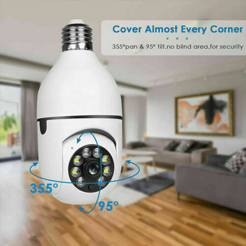 E27 Light Bulb Camera 1080P HD Wireless Wifi Smart Home Security Camera Sensory Smiles