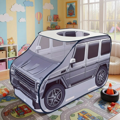 Car Shaped Play Tent – Gray & Pink