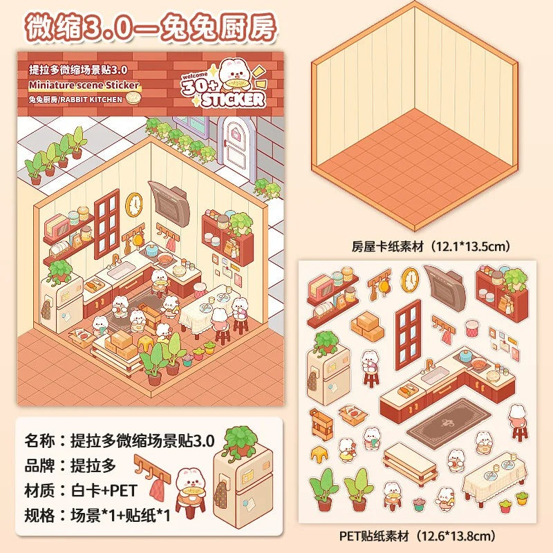 3D Cartoon DIY Landscaping Stickers Sensory Smiles