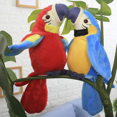 Interactive Talking Plush Parrot Toy Sensory Smiles