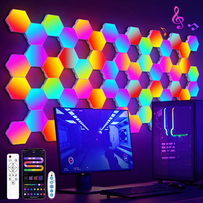 GlowSync RGB LED Hex Panels Sensory Smiles