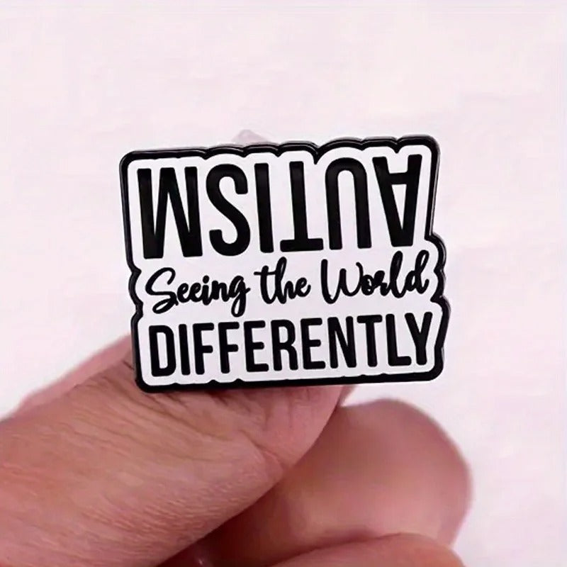 Seeing the World Diffrently Enamel Brooch Sensory Smiles