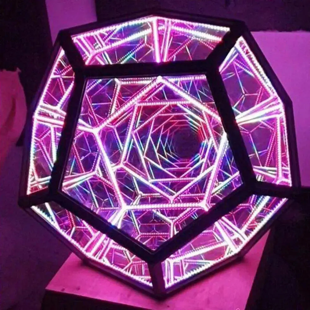 Dodecahedron Infinity Mirror Night Light Sensory Smiles