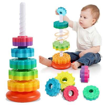Rotating Rainbow Tower Sensory Smiles