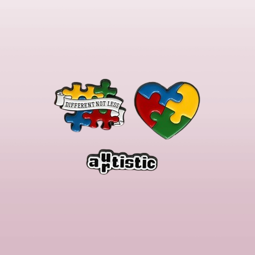 Autism Awareness Brooch Set of 3 Sensory Smiles