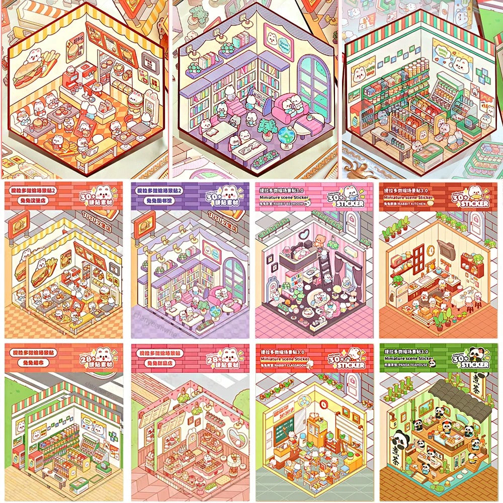 3D Cartoon DIY Landscaping Stickers Sensory Smiles