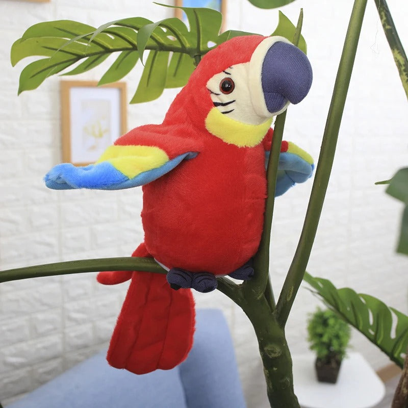 Interactive Talking Plush Parrot Toy Sensory Smiles