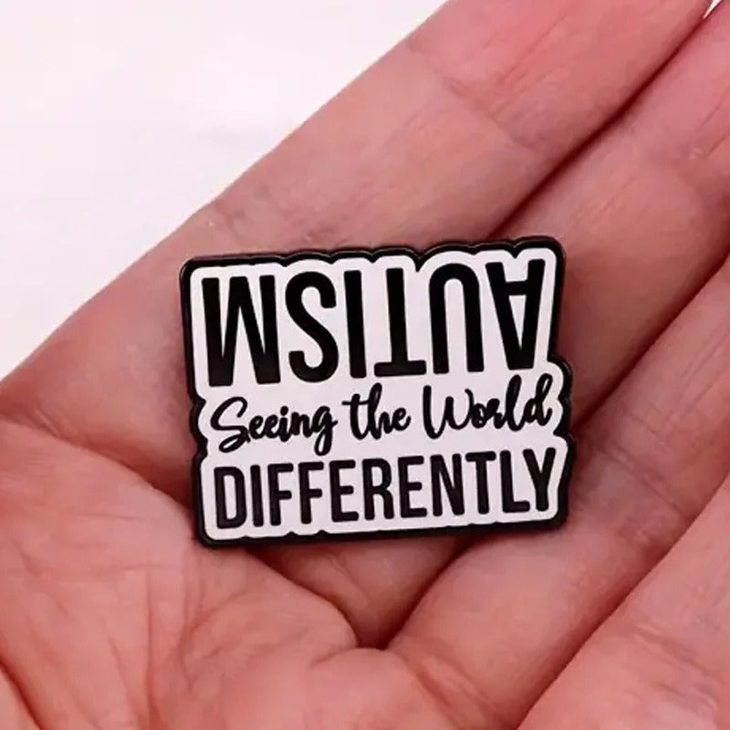 Seeing the World Diffrently Enamel Brooch Sensory Smiles