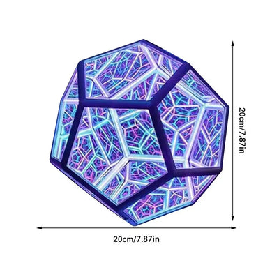 Dodecahedron Infinity Mirror Night Light Sensory Smiles