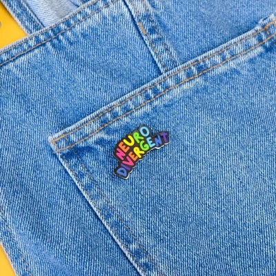 Neurodivergent Rainbow Enamel Pin Badge – Celebrate Neurodiversity Sensory Smiles